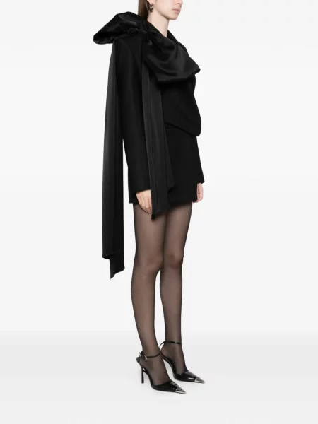 Rochie mini David Koma cu funde de costum negru