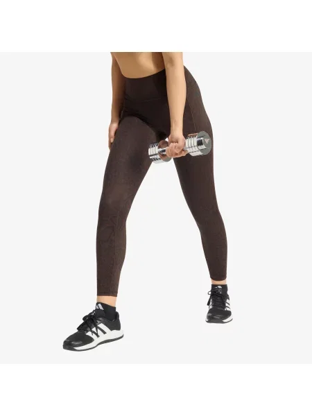 Pantaloni Adidas Performance cu model piele de șarpe negru