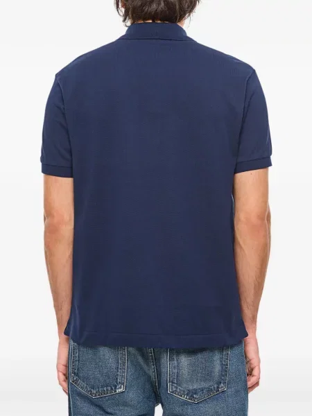 Polo Lacoste cu broderie albastru