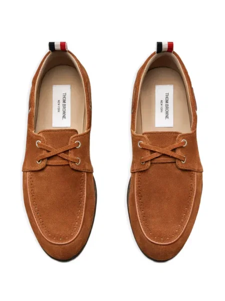 Pantofi Thom Browne din piele de căprioară maro