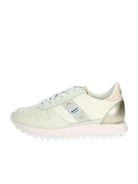 Lniane sneakersy Blauer beżowe
