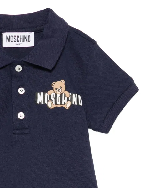Koszulka polo dziecięca Moschino niebieska