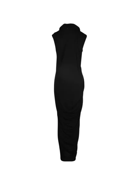 Rochie maxi Rick Owens Lilies drapată negru