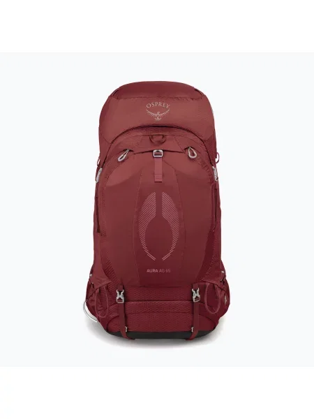 Rucsac de trekking pentru femei Osprey Aura AG 65 l M-L berry sorbet red roșu