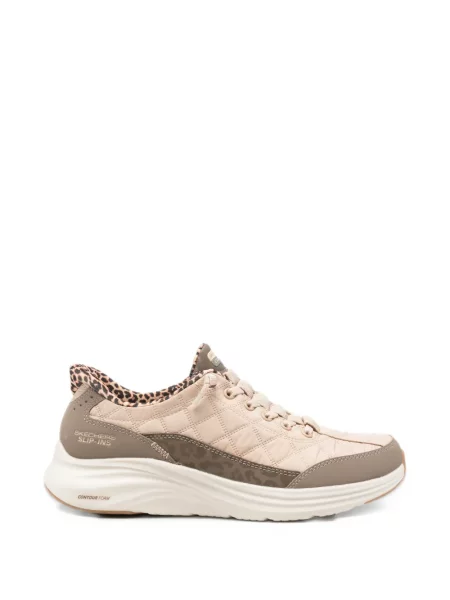 Sneakersy Skechers z nadrukiem w panterkę pikowane