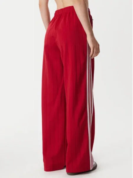 Adidas Spodnji del trenirke Pinstripe Firebird Loose Trackpant Wide Leg rdeča