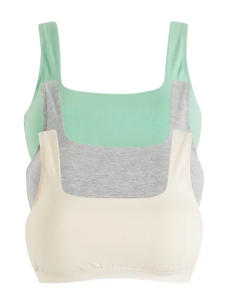 Biustonosz bustier z bawełną organiczną 3 szt. zielony