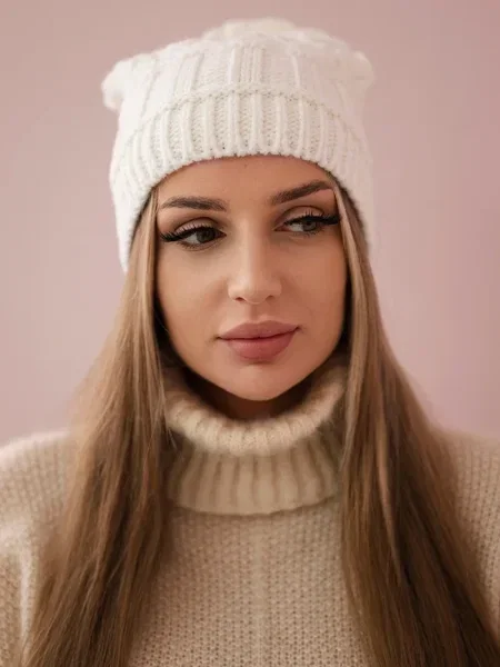 Șapcă Kesi din fleece alb