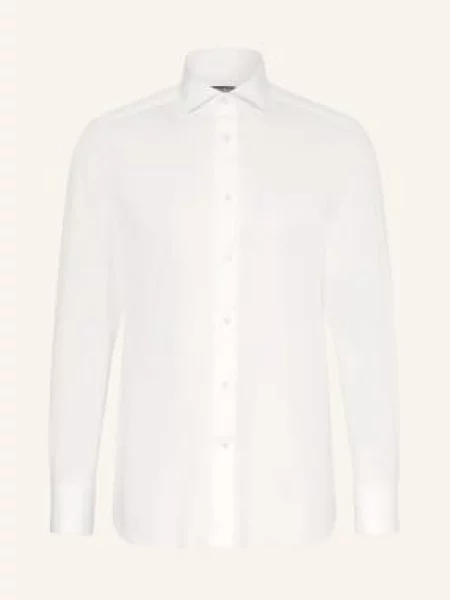 Zegna Koszula Trofeo O Kroju Regular Fit weiss biała