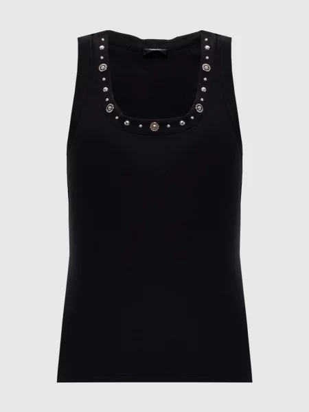 Топ в рубчик Versace чорний