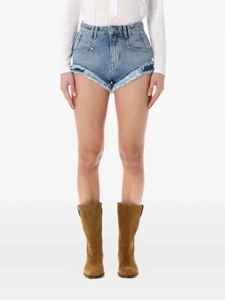 Pantaloni scurți din denim Marant Etoile albastru