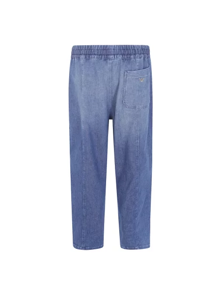 Szerokie jeansy Emporio Armani niebieskie