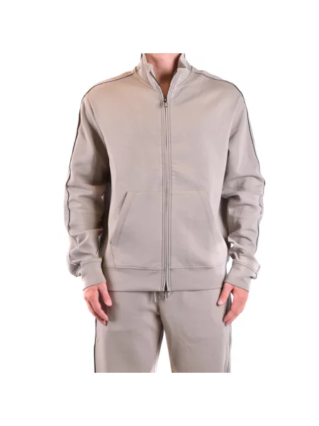Sweter Emporio Armani z kapturem szary