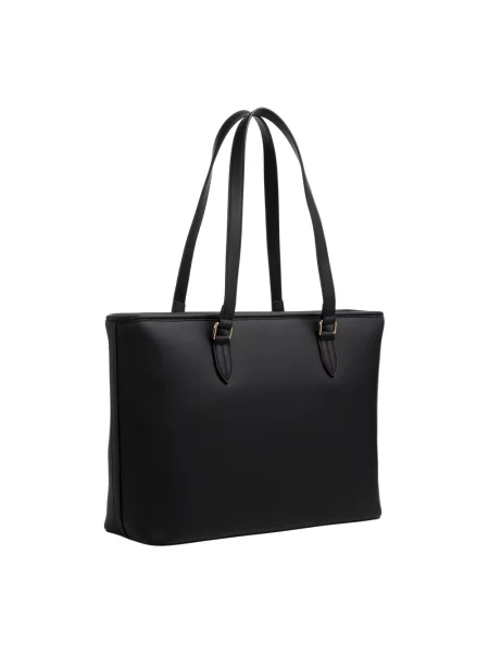 Lniana torebka Love Moschino czarna