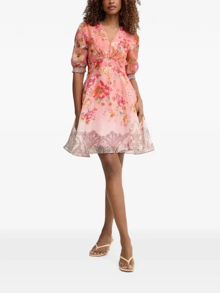Rochie mini Hale Bob cu model floral cu imagine roz