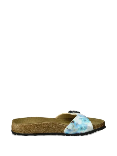 Sandale Birkenstock cu model floral cu bretele alb