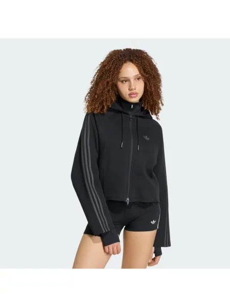 SKRÓCONA BLUZA Z KAPTUREM SST czarna