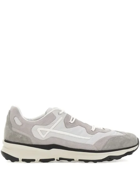 Tenisice Herno s vezicama od brušene kože siva