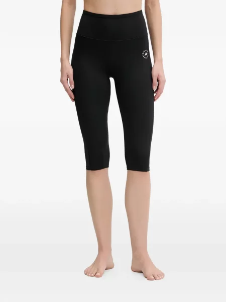 Legginsy Adidas By Stella Mccartney z nadrukiem czarne