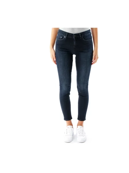 Skinny jeansy skinny Drykorn niebieskie