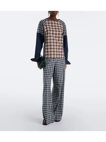 Top Dries Van Noten în carouri de flanelă