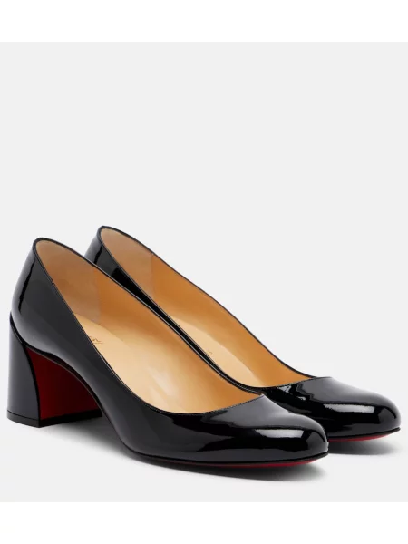 Pantofi cu toc Christian Louboutin din piele de lac negru