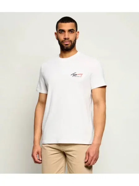 Tommy Jeans Póló tengerészkék / rikító piros fehér
