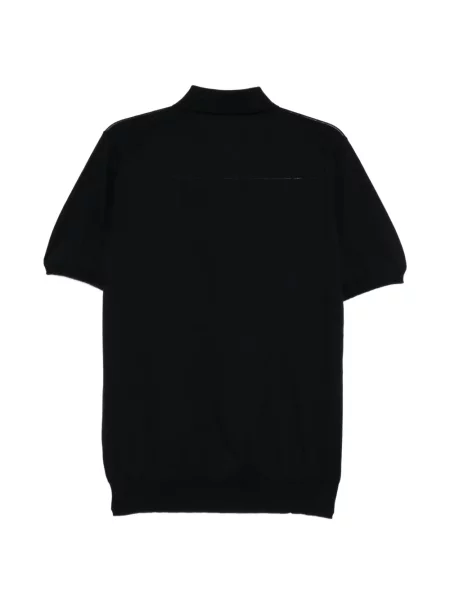 Scurt tricou polo Kiton albastru
