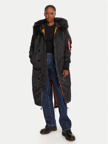 ALPHA INDUSTRIES Zimní bunda oranžová / červená / černá bílá