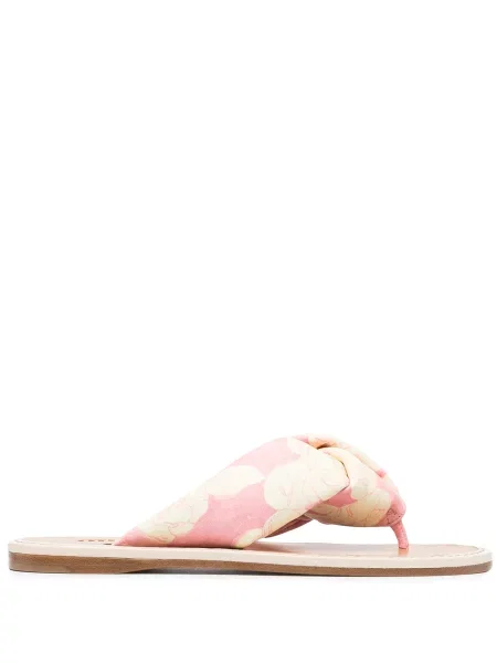 Sandale Miu Miu cu model floral cu imagine slip-on roz