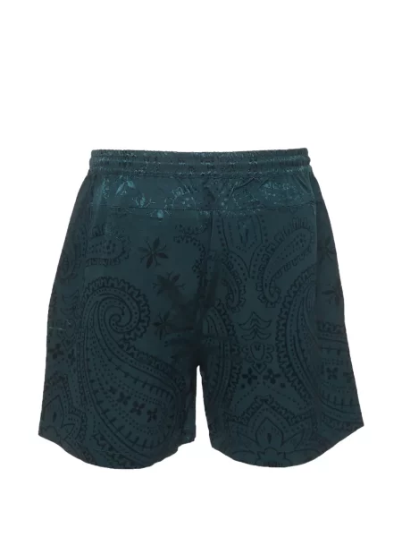 Pantaloni scurți Kith cu model paisley din jacard verde