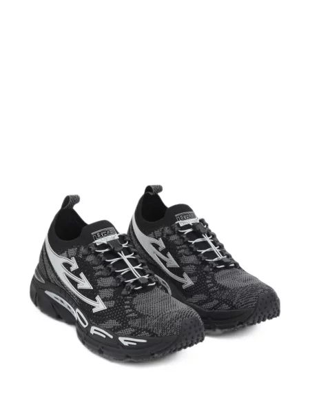 Sneakerși Off-white tricotate alb