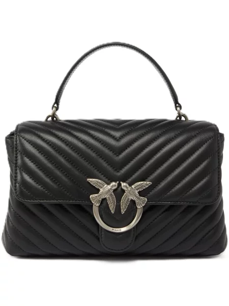 Pinko De piele geantă pe umăr LOVE ONE negru