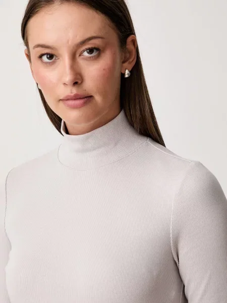 Calvin Klein Jeans блуза с дълги ръкави дамска от с сиво