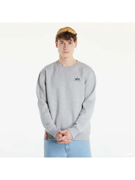 Φούτερ Alpha Industries Basic Small Logo Sweatshirt Grey Heather L γκρι