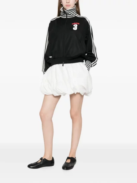 Kardigan Adidas z autografem do biegania w kratkę czerwony