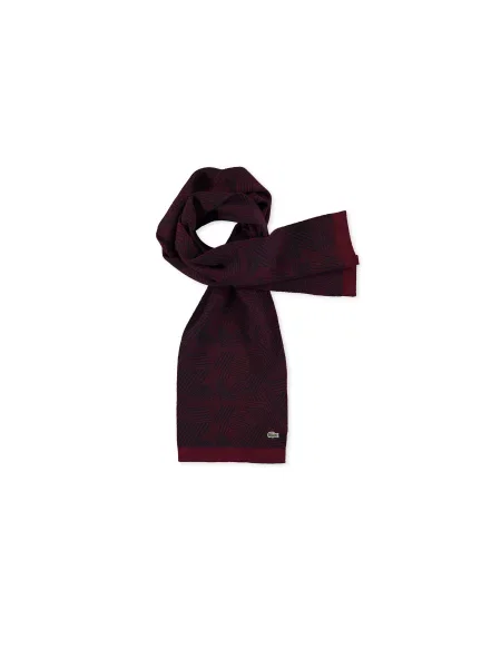 Lacoste шарф бордовий