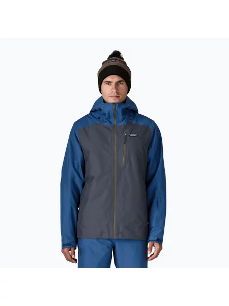 Geacă de ploaie pentru bărbați Patagonia Insulated Powder Town smolder blue w / clement blue albastru
