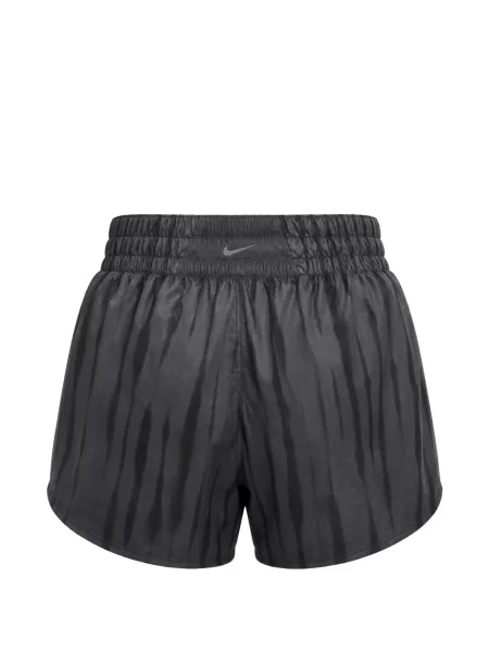 Pantaloni scurți Nike alergare cu model floral cu talie înaltă gri