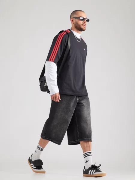 ADIDAS ORIGINALS Tričko jasne červená / čierna / čierna melírovaná biela