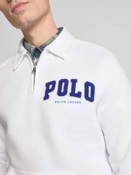 Bluza z kołnierzykiem polo Polo Ralph Lauren biała
