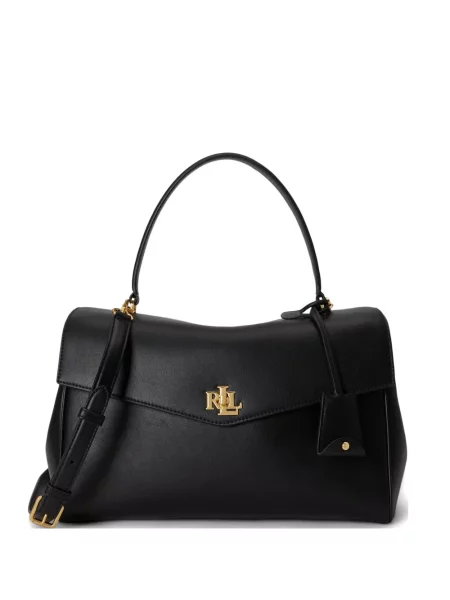 Geantă Lauren Ralph Lauren din piele negru