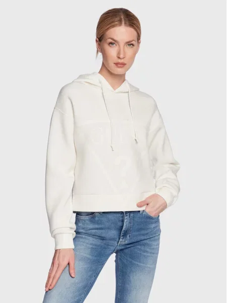 Guess bluza z kapturem biały
