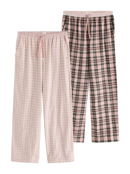 Next Pantaloni de pijama roz / negru alb