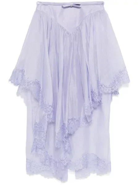 Spódnica midi Zimmermann koronkowa do kolan fioletowa