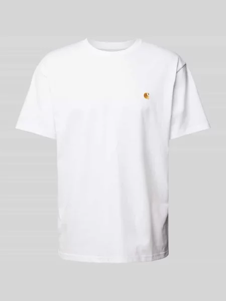 T-shirt z wyhaftowanym logo Carhartt Work In Progress biała
