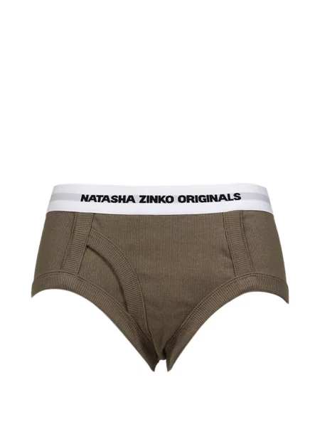 Chiloți briefs Natasha Zinko tricotate cu autograf verde