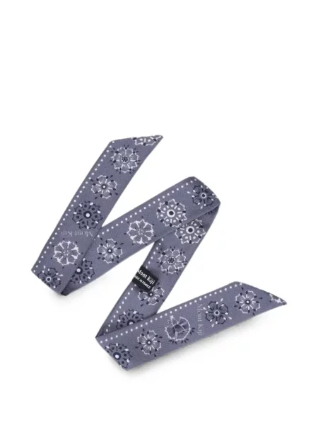 Brăţară Mont Kiji de mătase cu model floral cu imagine albastru