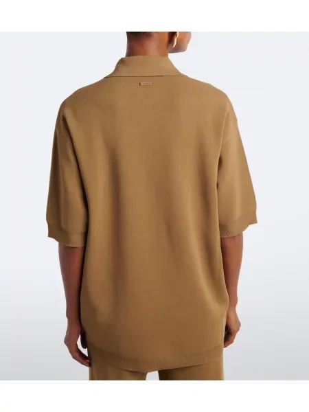Tricou polo Max Mara tricotate verde