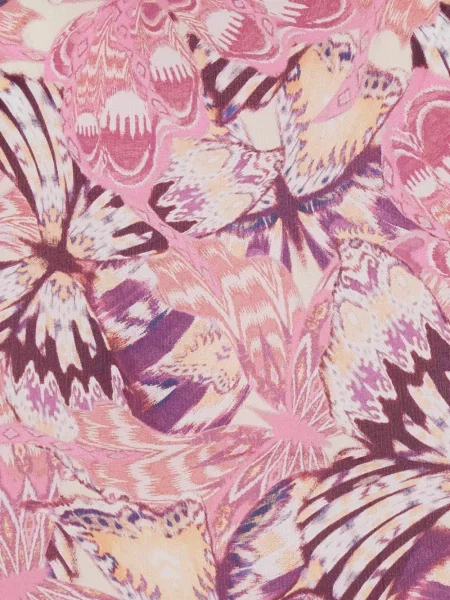 Top Momoni w kwiatki z nadrukiem różowy